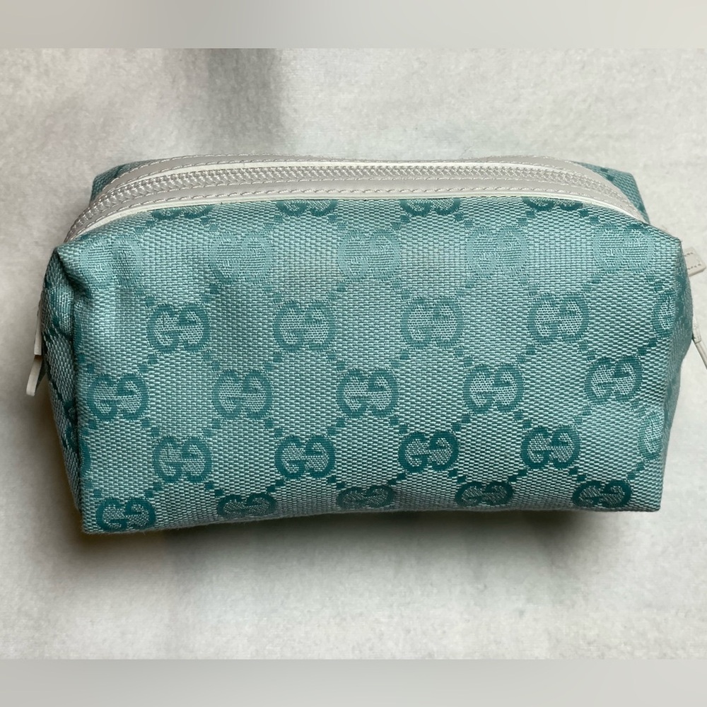 Gucci Aqua Monogram Pouch